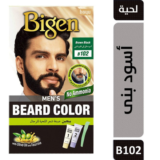 صبغة شعر بيجن، لون لحية رجالي، بني أسود B102