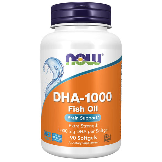 ناو فودز، مكمل غذائي لدعم الدماغ DHA-1000، 90 كبسولة هلامية