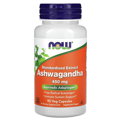 NOW Foods Ashwagandha 450 mg 90 Veg Capsules