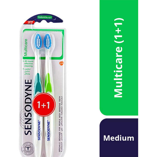 فرشاة أسنان سنسوداين متعددة العناية 1+1 مجاناً